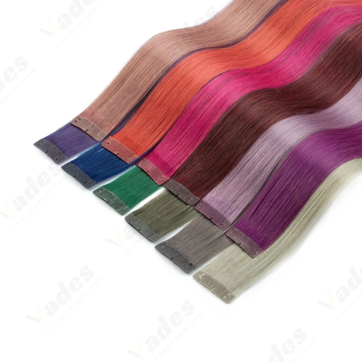 2 Pcs Green Hair Extensions 16Inches Straight Colored Hair Colorful Clip in Extensions Highlight Party for Girls and Women Gift