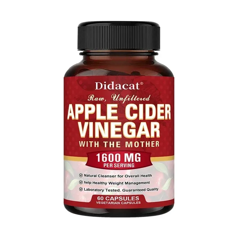 Apple Cider Vinegar Capsules Detoxify Relieve Bloating and Constipation Help Weight Management Promote Digestive Health