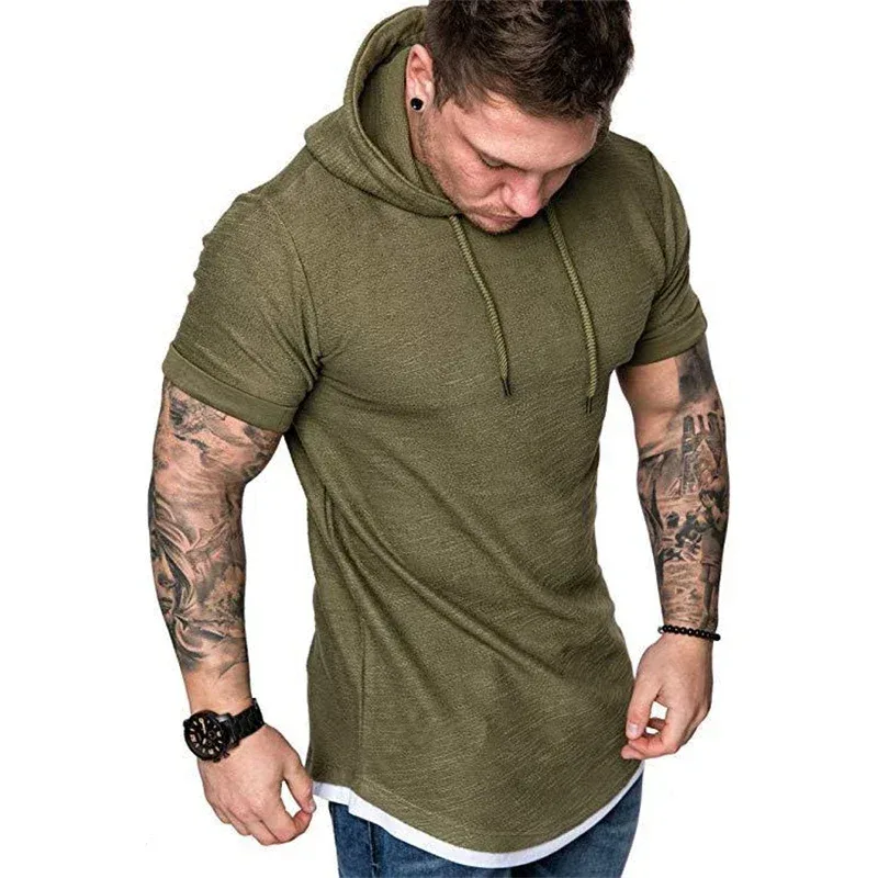 2026 Brand New Mens Hoodies Sweatshirts Short Sleeve Men Hoodies Sweatshirt Casual Solid Color Man Hoodie For Male Hooded
