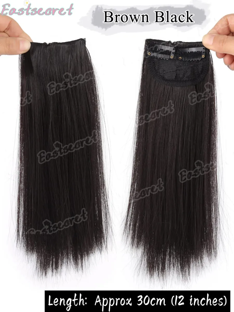 Hair Clip Natural Hair Extensions Clip In Synthetic wig Extensions 8/12Inch Hairpiece Replenish Hair Volume Clip In Natural Hair