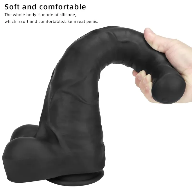 Consolador de caballo súper grande de 38,5 cm con ventosa, sensación de piel suave, pene enorme, falo grueso, tapón Anal, Miembro grande, Juguetes sexuales para mujeres