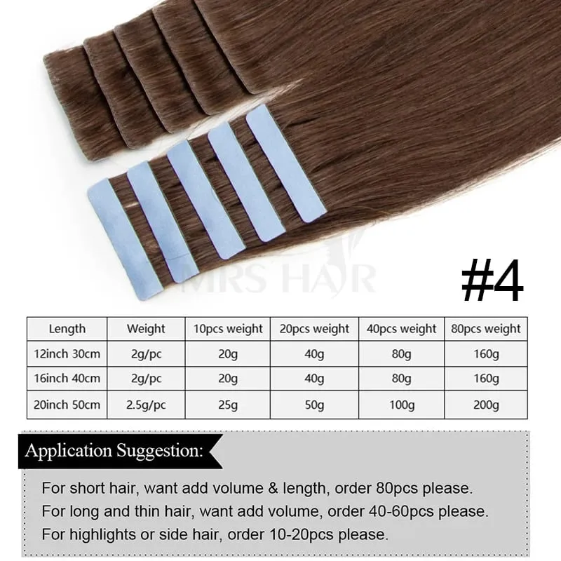 Tiêm Băng trong Phần Mở Rộng Tóc Con Người Băng Vô Hình trong Phần Mở Rộng Tóc 1B Tự Nhiên Liền Mạch PU Sợi Ngang Băng Trên Tóc 10 cái/gói