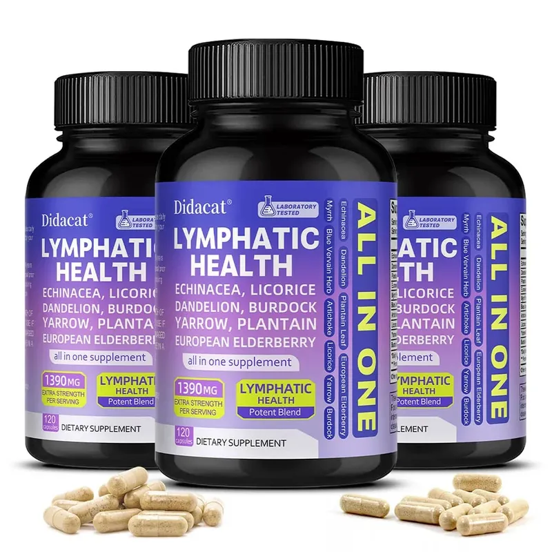 Natural Lymphatic Health Capsules Detox Cleanse Bawasan ang Puffiness Water Retention Support Thyroid Health & Immune Defense
