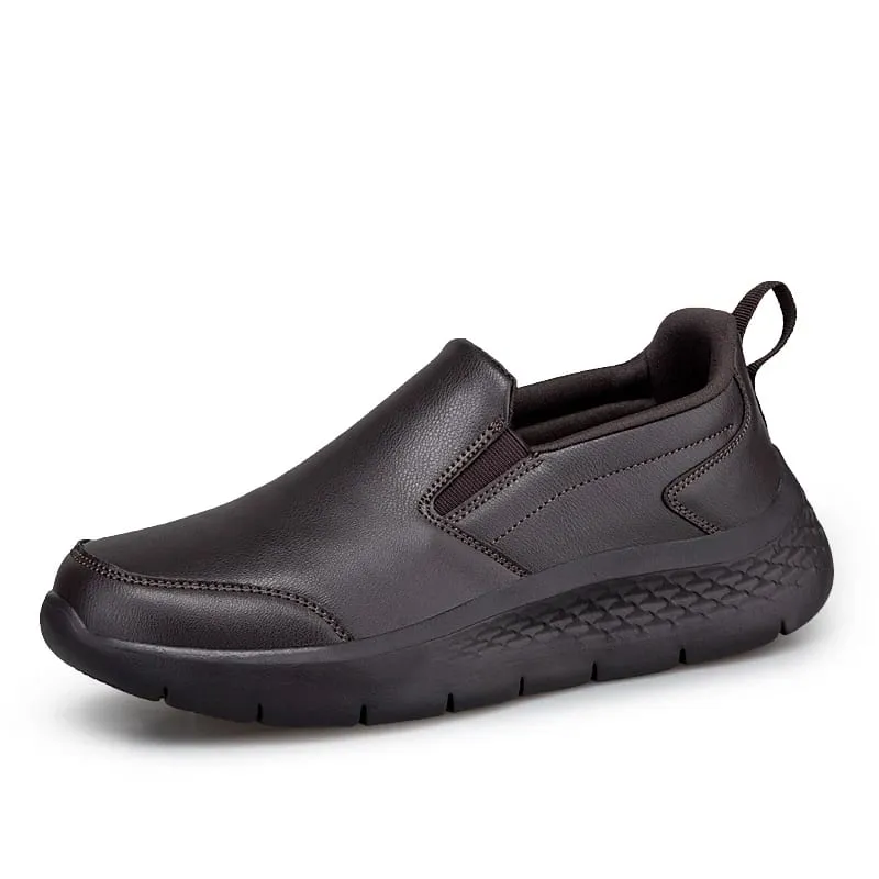 Plus Big Size 47 48 Men's Slip-On Leather Sneakers Casual Sports Walking Shoes Waterproof Comfortable Sneakers