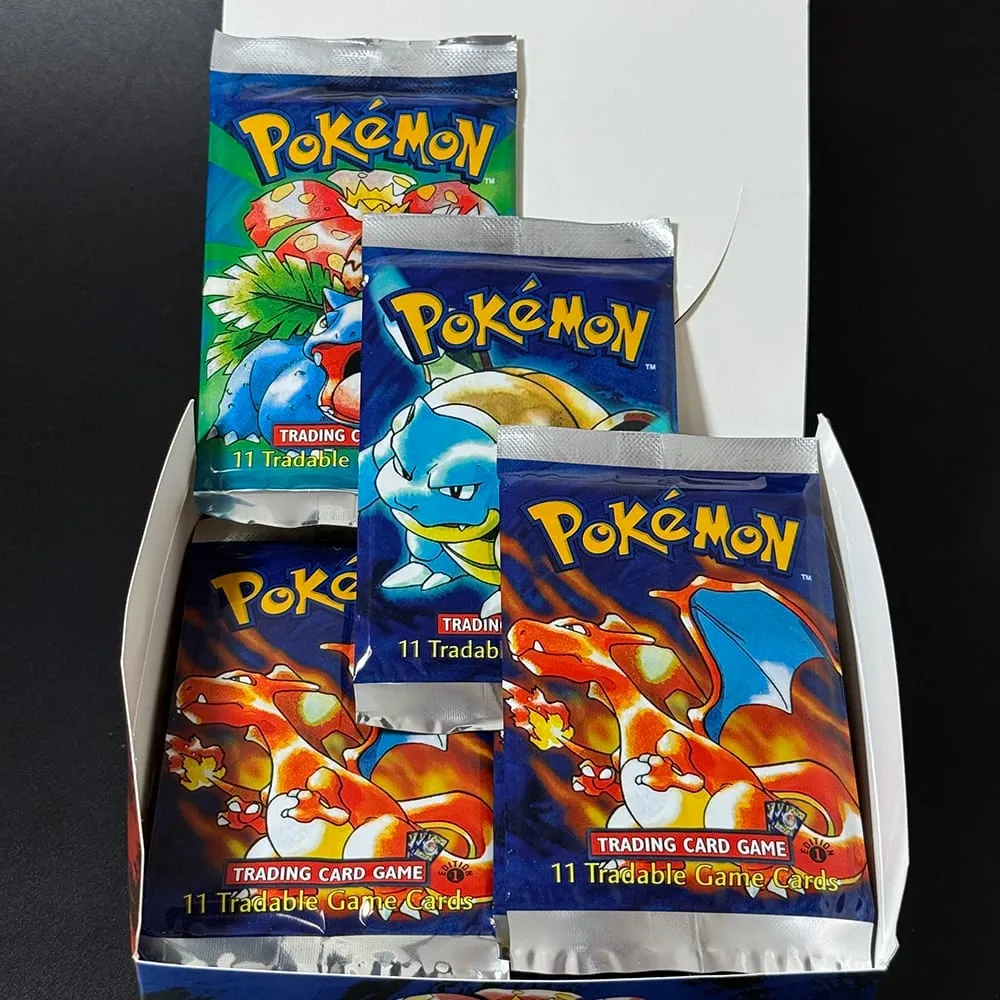 Whole pack PKM 1st Edition Booster Pack PTCG Proxy Cards for Base Set Pack Charizard Blastoise Venusaur TCG Cards 11pcs/Pack Toy