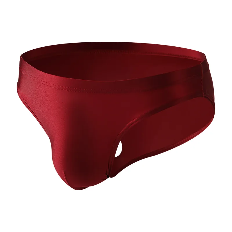 3pcs Men's Ice Silk Briefs Underwear U Pouch Low Waist Ropa Interior Hombre Bikini Mens Slips Cuecas Sissy Panties for Male