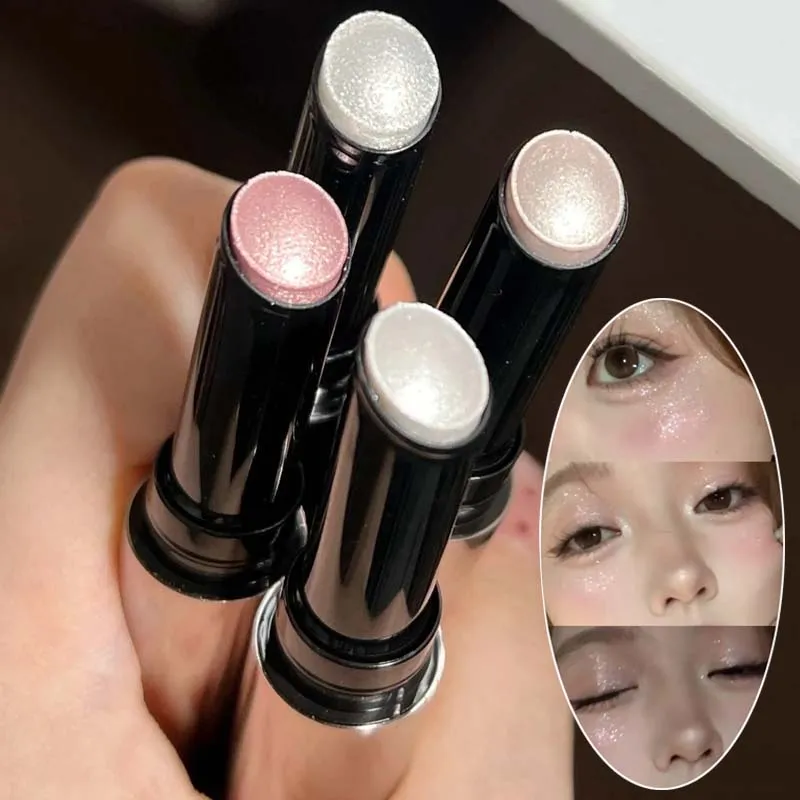 Diamond Pearlescent Glitter Eye Shadow Highlighter Stick Naturally Brightens Eye Makeup Shiny Gloss Eyeshadow Lying Silkworm Pen — image 3