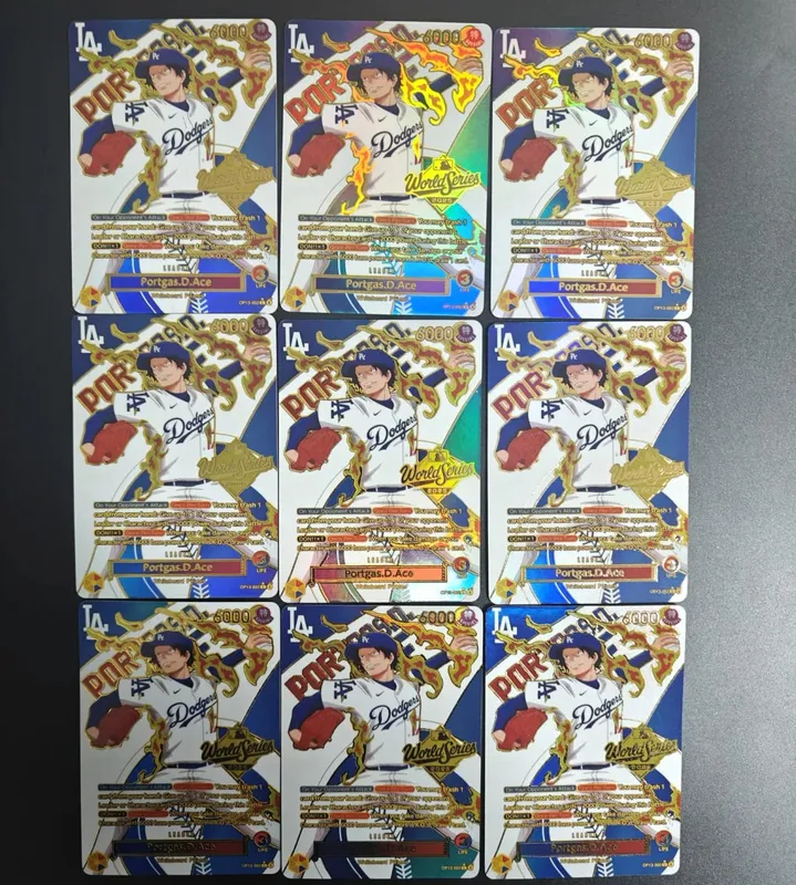 DIY OPCG ONE PIECE CARD Monkey.D.Luffy Ace (010) (Dodgers x ONE PIECE) EB02-010 One Piece Promotion Anime English Cards Foil