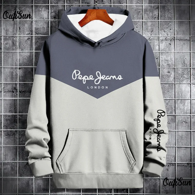 Autumn and Winter Casual Men's Hoodies Funny Splice 3D Print Sweatshirts Outdoor Sports Pullover Fashion Trend y2k Clothes Tops