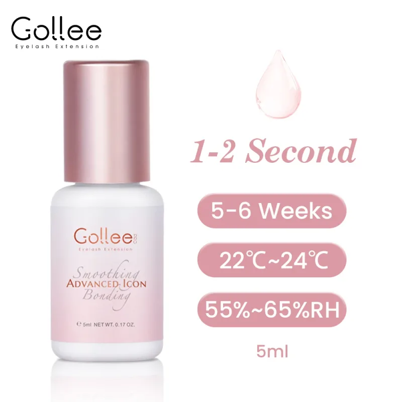 Gollee 0.5-1s Drying Eyelash Extensions Glue Latex-free Lashes Glue Professional Waterproof 6-8 Weeks Eyelash Extension Supplies