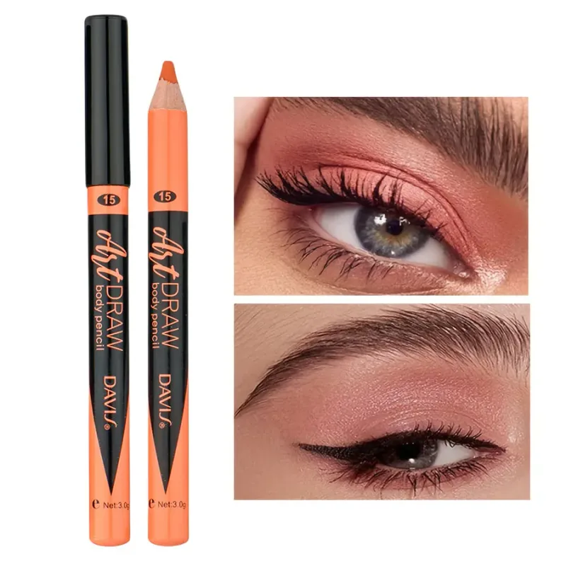 15 Farben Eyeliner Lip Liner Stift Schwarz Blau Mehrfarbig Metallic Perlmutt Glitzer Matt Finish Punk Smokey Style Augen Make-up Stift