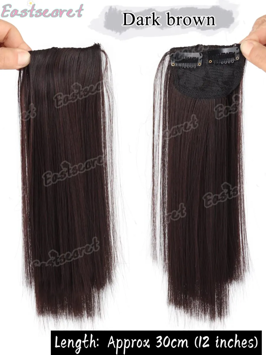 Hair Clip Natural Hair Extensions Clip In Synthetic wig Extensions 8/12Inch Hairpiece Replenish Hair Volume Clip In Natural Hair
