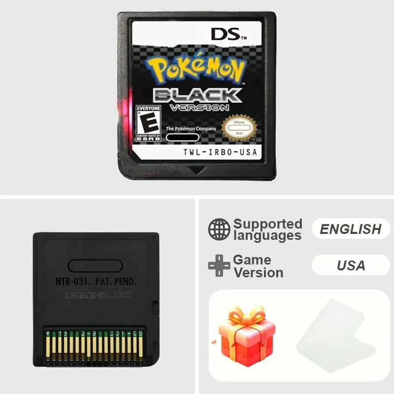 NDS Game Cartridge Pokemon Series Platinum Pearl Diamond HeartGold SoulSilver USA/EUR/FRA/ITA/NOE/AUS/ESP Version for NDS