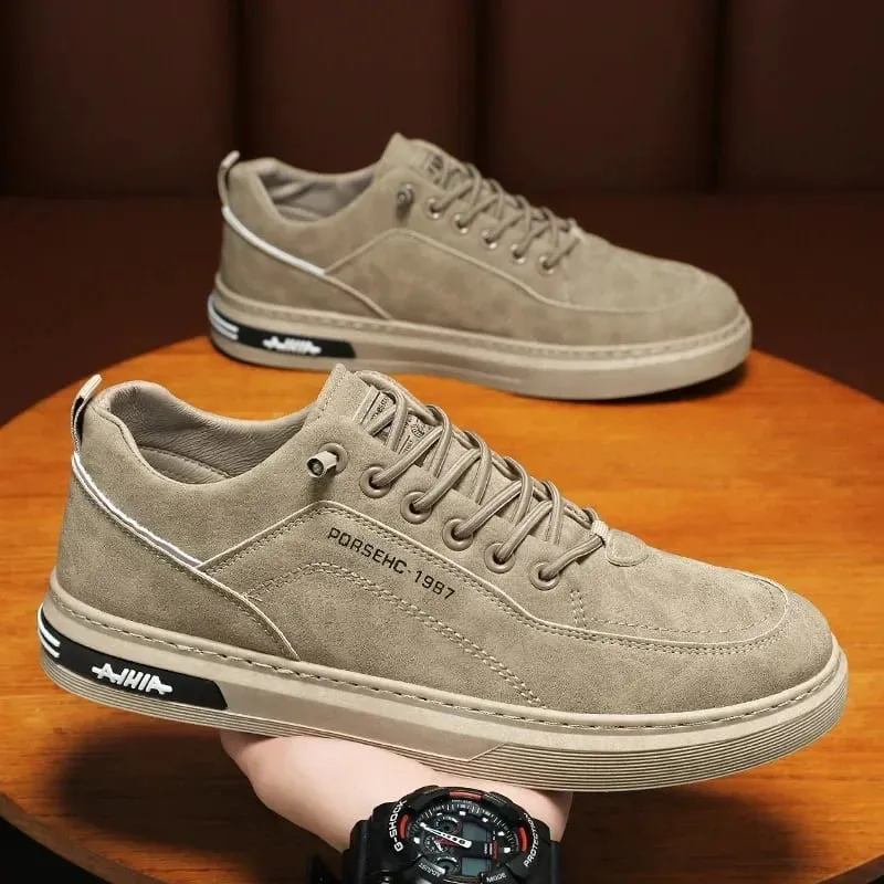 2025 Autumn Men's New Breathable Work Safety Shoes Trendy Casual Sports Shoes Versatile Board Shoes for Motorcycle Riders