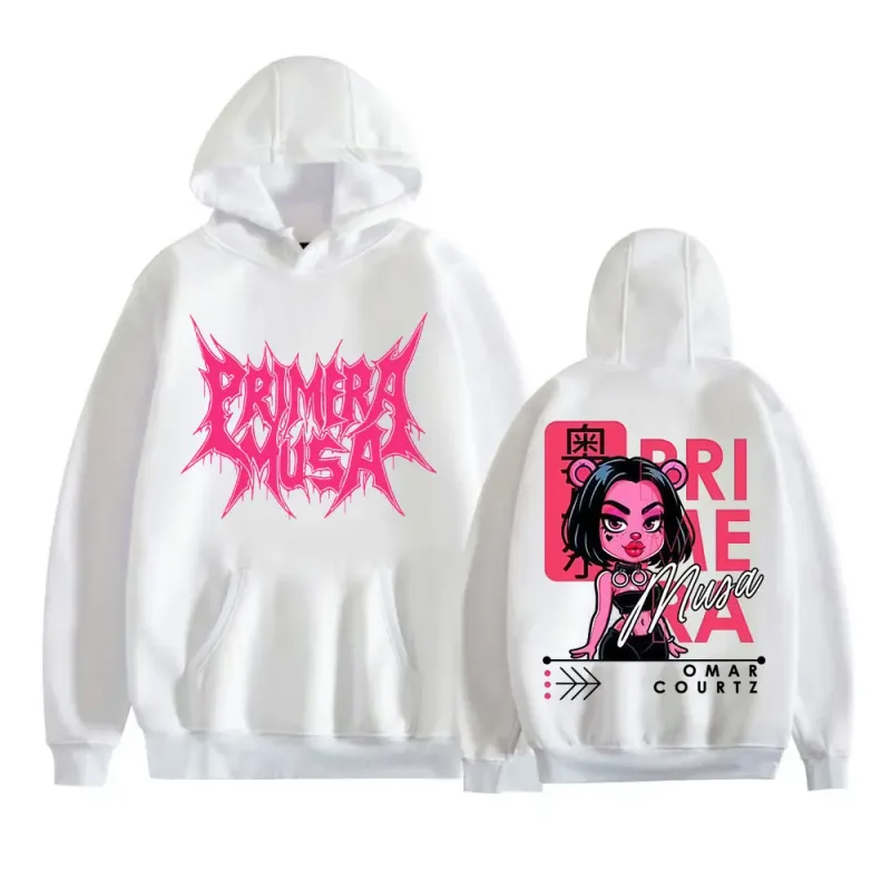 Omar Courtz Primera Musa 2025 World Tour Hoodies Men Women Vintage Hip Hop Streetwear Sweatshirts High Quality Fleece Pullovers
