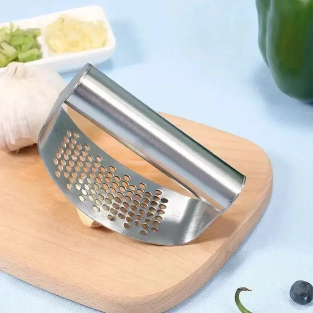 Manual Stainless Steel Garlic Mincer Garlic Crusher Press Para sa Fruit Vegetable Kitchen Gadget Manual Food Processors