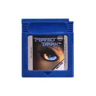 เขียนใหม่ได้ USA รุ่น GBC เกม Perfect Dark 9 สีเปลือกหอยพร้อมแบตเตอรี่คอนโซลวิดีโอเกมการ์ด