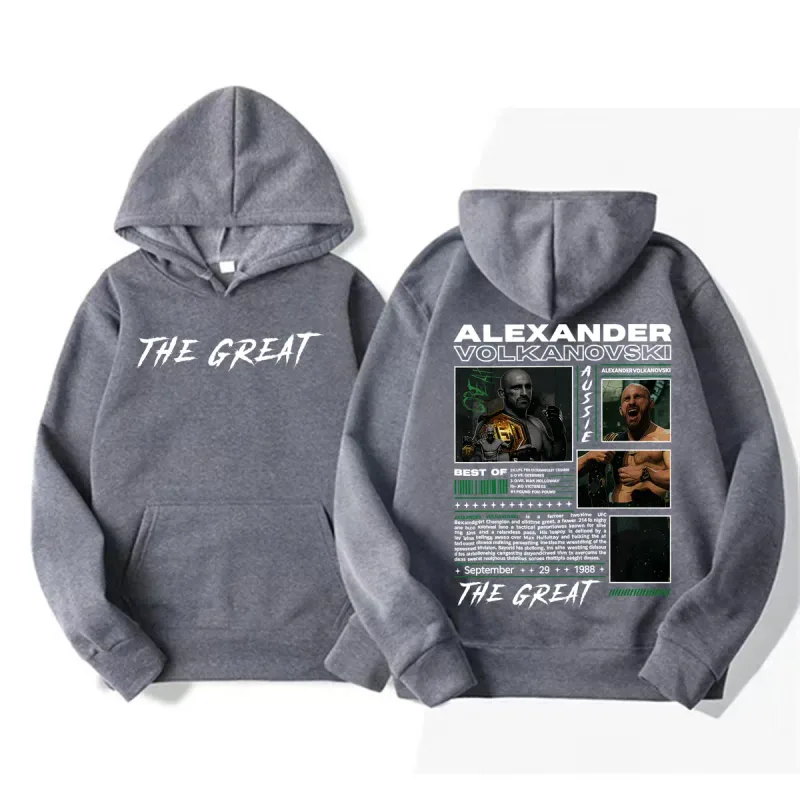 Alexander Volkanovski The Great Vintage Graphic Hoodies Men's Fashion Violence Aesthetic Sweatshirt Fleece Long Sleeve Pullovers