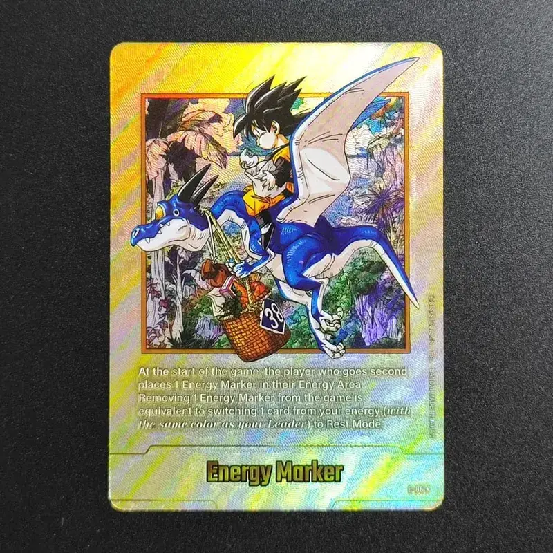 Self Made English Dragon Ball Super Fusion World Energy Markers Gold DBSFW_EM Son Goku Game Collection Flash Card Toy