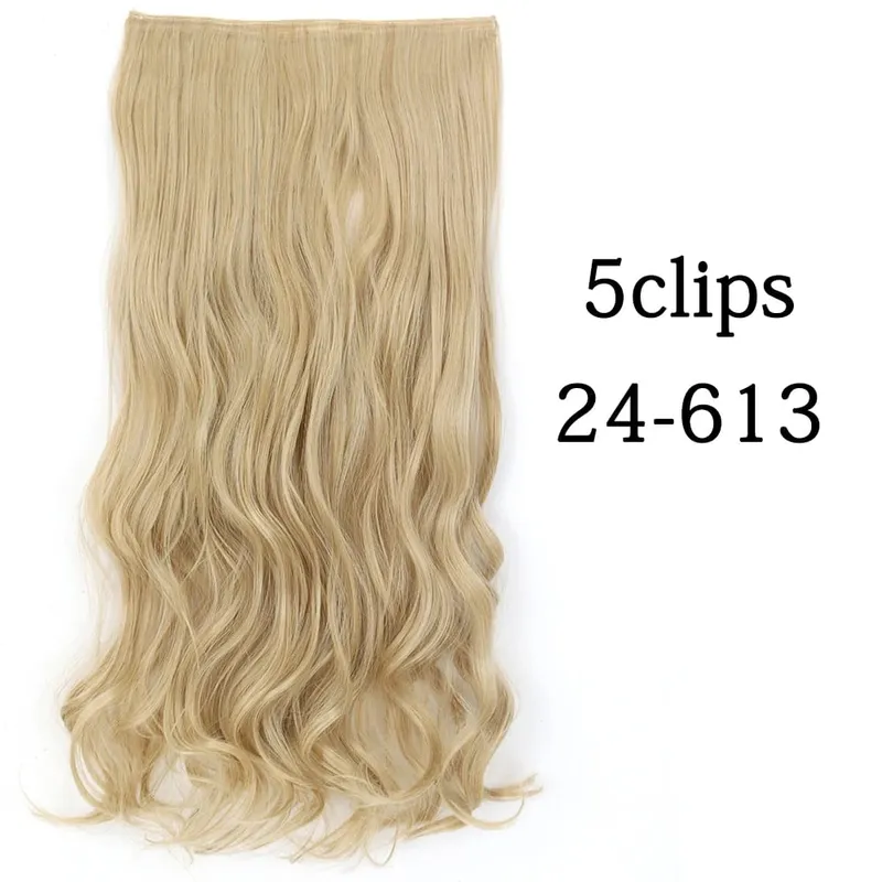 Tổng Hợp 22 32 Inch 5 Kẹp Tóc Chịu Nhiệt Giả Bộ Tóc Giả Dài Lượn Sóng Kiểu Tóc Kẹp Trong Tóc