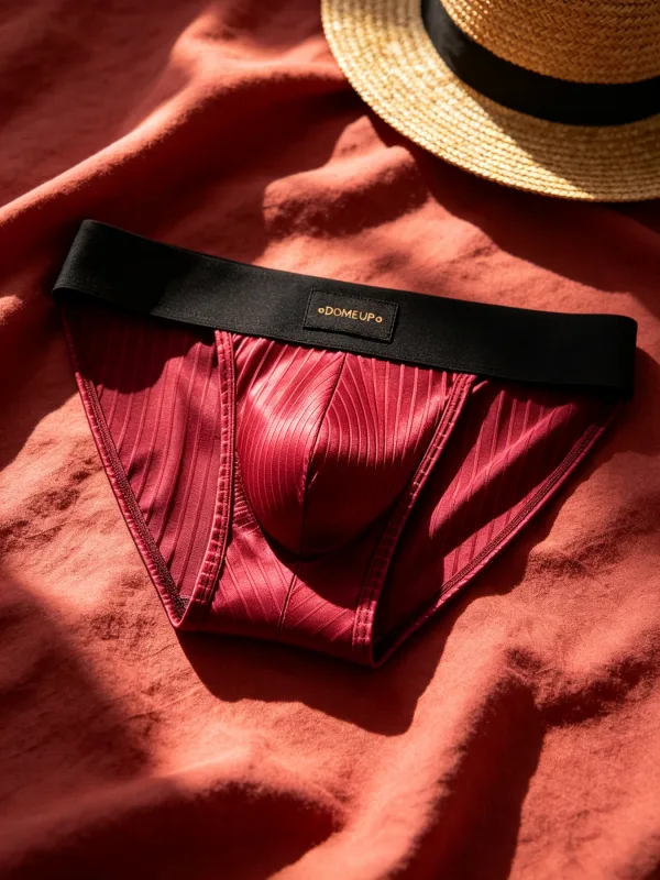 Mannen Ondergoed Glanzend Gestreepte Driehoek Slips Front Ardennen Pouch Sexy Laagbouw Slim Fit Dagelijks Heren Onderbroek DP915
