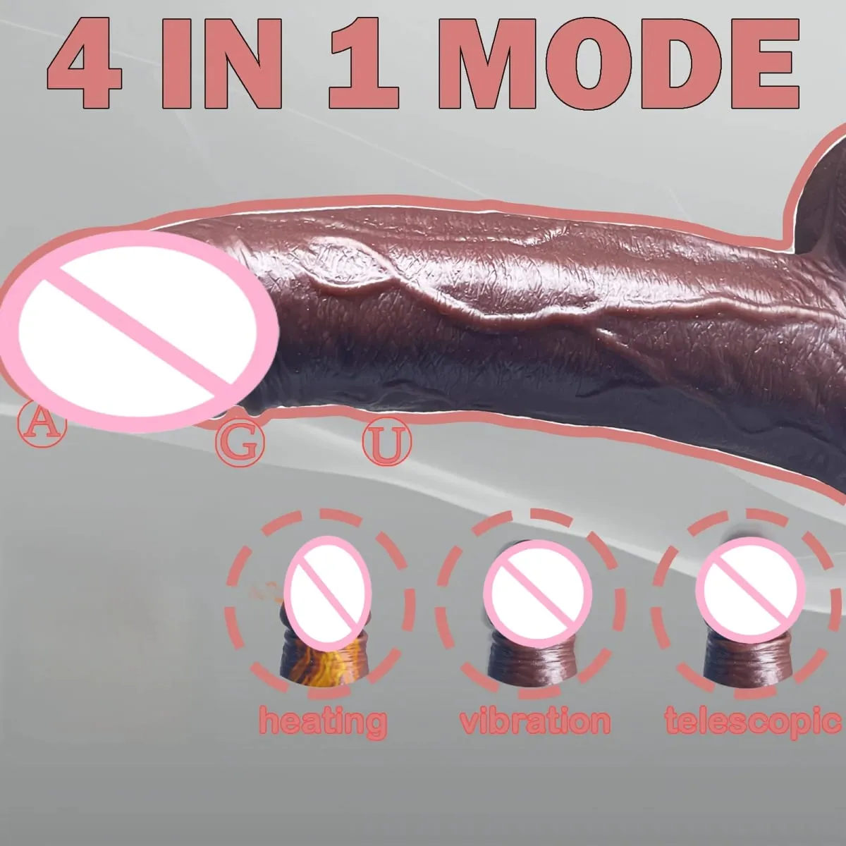 Dildo 1pc Adult Sex Toy Stimulates G-Spot Anal 22cm Thrust Dildo Vibrator 10 Vibration Mode and Suction Cup Suitable for Couples