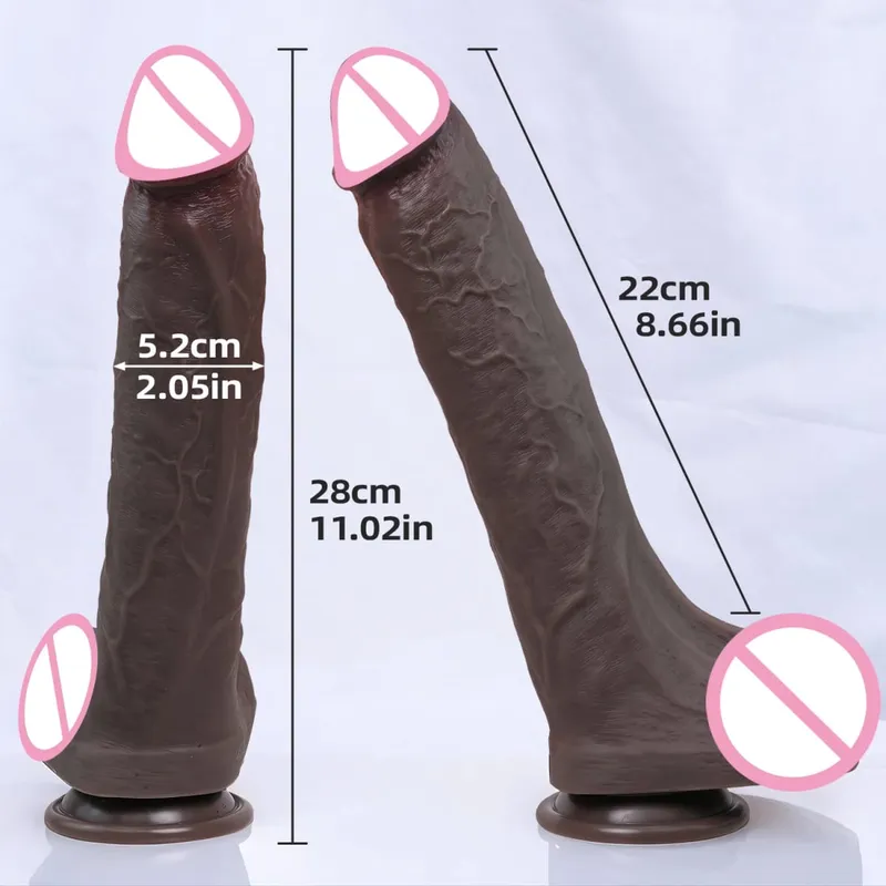 Huge Black Dildos Adult Sex Toys for Women Realistic Dildo Double Layered Liquid Silicone Thick Penis Woman Masturbation Penis