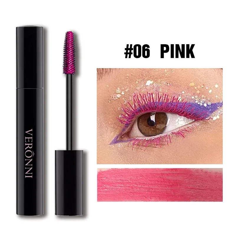 Mascara 7 Shades Colorful Waterproof Long Lasting Curling Lengthening Thick Eyelash Makeup Party Cosplay Festival Eye Makeup Cos