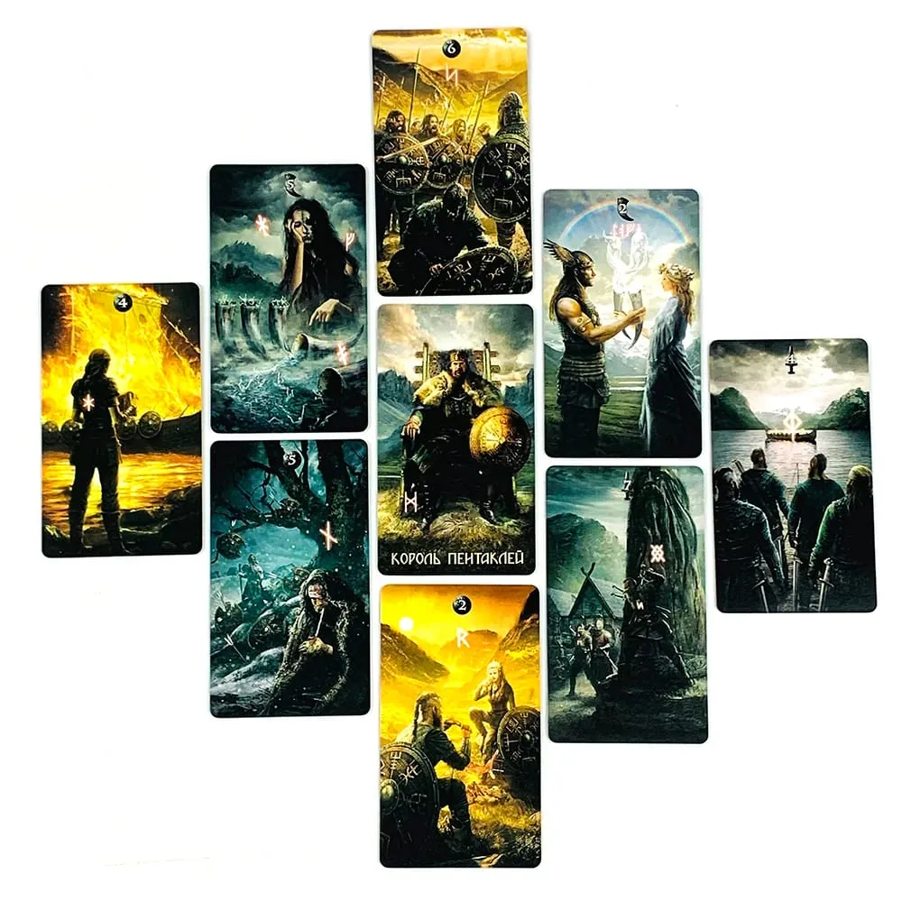 New Russian Version Tarot Cards Family Gathering Cards Game Mysterious Divination Board Game Halloween and Christmas Gifts