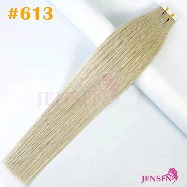 High Quality Tape In Hair Extensions Straight 100% Remy real Human Hair 16"-22"Inch PU Skin Weft Tape Ins