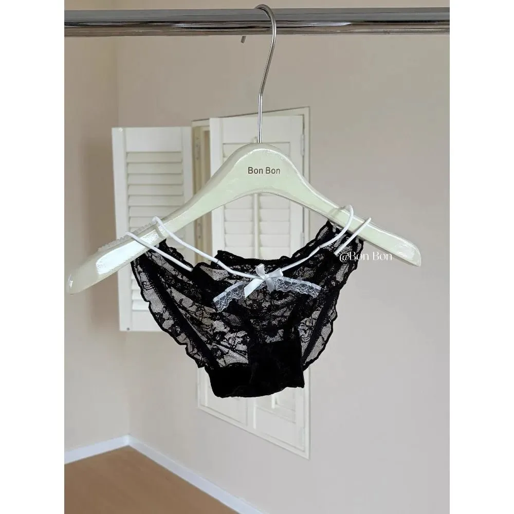 French Lace Halter Neck Women Lingerie Set Push‑Up Bra Kit Soft Breathable Skin‑Friendly Underwear For Small Bust