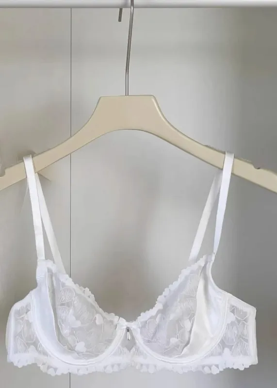 Set Pakaian Dalam Pelangsingan Renda Perancis Seksi Push Up Bra & Seluar Dalam Ringan Mewah Mewah Nipis Cincin Keluli YUQI Set Kawalan Perut Push Up Seksi — image 9