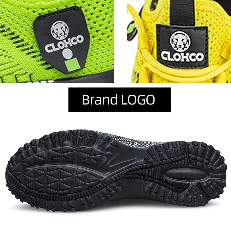 CLOHOO-en's Lightweight Knit Joggers - Breathable Road Running Shoes & Comfortable Daily Walking Sneakers.