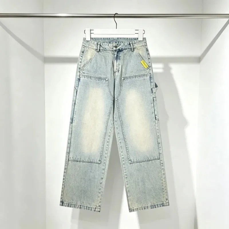 New Jeans Men Retro Cough Syrup Jeans Streetwear Men Women Loose Casual Denim Trousers