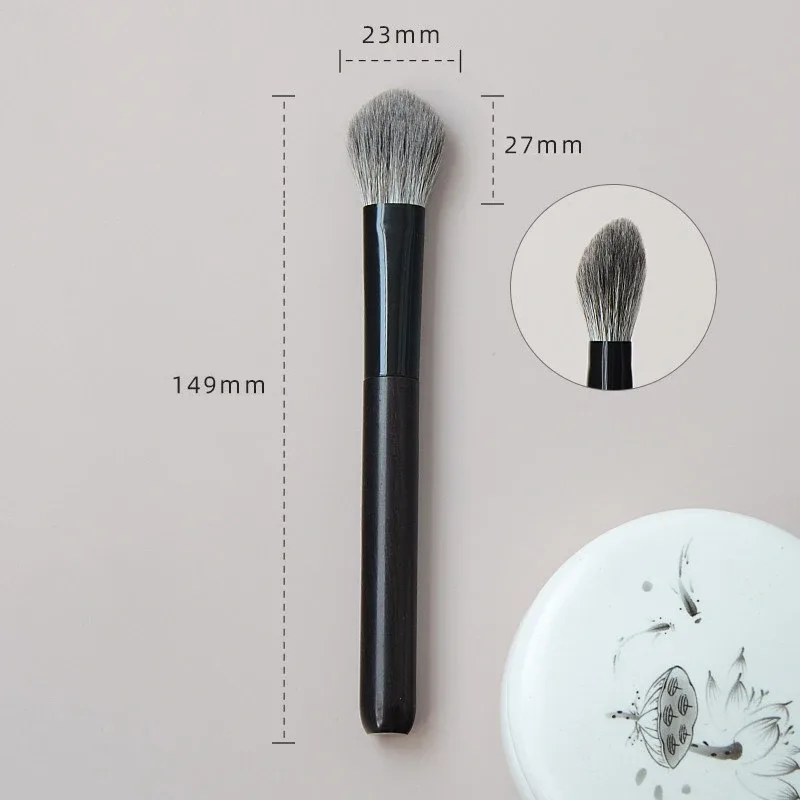 Lynx Hair Saibikoho Goat Hair Blue Squirrel Hair Powder Blush Highlighter Eye Shadow Brush Ebony Wood Handle Makeup Brushes