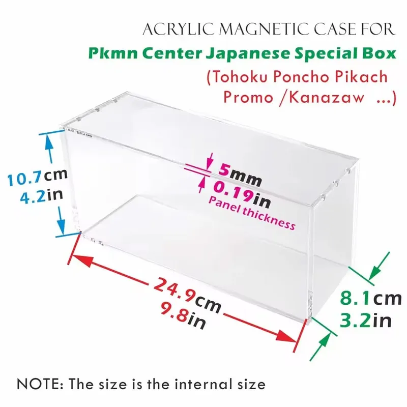 Acrylic Display Case For Pkmn Center Japanese Special Box For Tohoku Poncho Pikachu Promo/Kanazawa