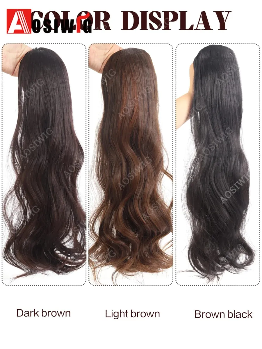 Synthetic Wavy Hair Topper for Women 2 Clip In Volumizing Hairpiece High Crown Hair Extension for Fuller Hair