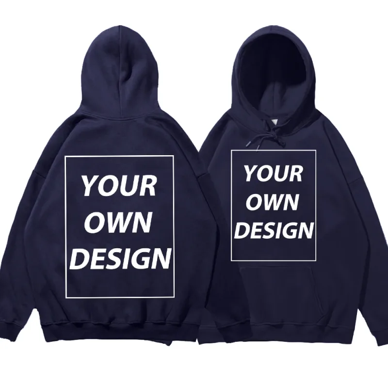 Angepasst DIY Druck Männer Frau Herbst Winter Hoodies Casual Klassische Pullover Einfache Bequeme Streetwear Weiche Warme Sport Kleidung