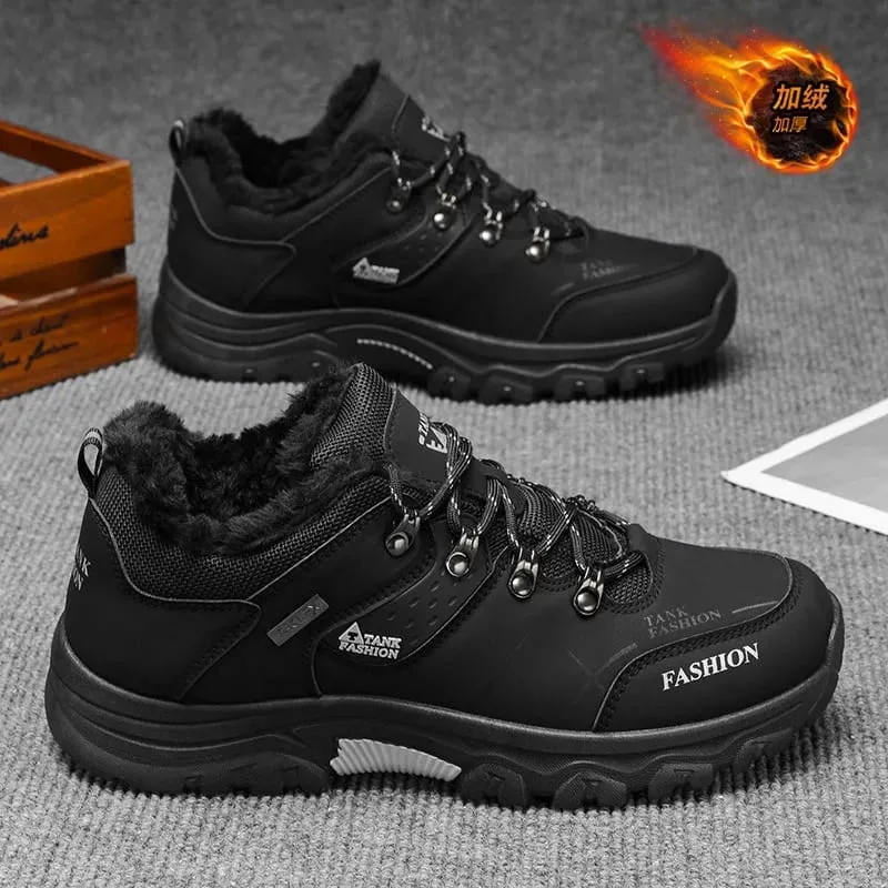 2026 Winter Outdoor Work Men Shoes Anti Slip Wear Resistant Hiking Shoes for Men Warm Travel Zapatillas Hombre Chunky Sneakers