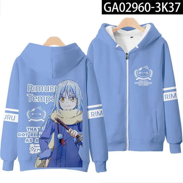 Anime Rimuru Tempest 3D Print Hoodies Men Women Long Sleeve Sweatshirt Harajuku Streetwear Coat Cosplay Costume