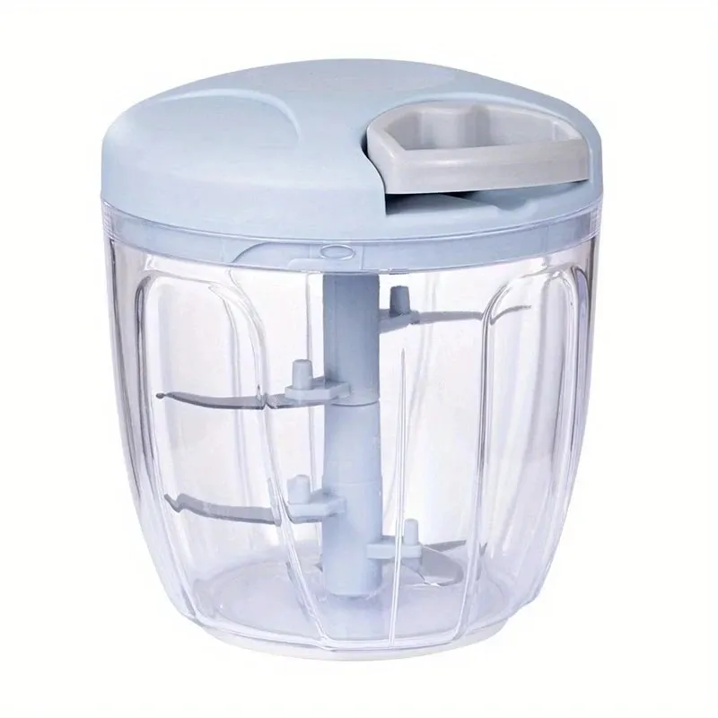 Garlic Mincer Hand Cutter - Hand Pull String Food Processor Vegetable Chopper - for Onion Ginger Fruits Nuts Dishwasher Safe
