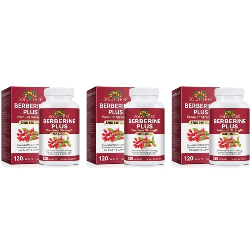 Berberine Plus Capsules 1200mg Berberine HCl Metabolism & Digestive Gut Health Support 120 Capsules