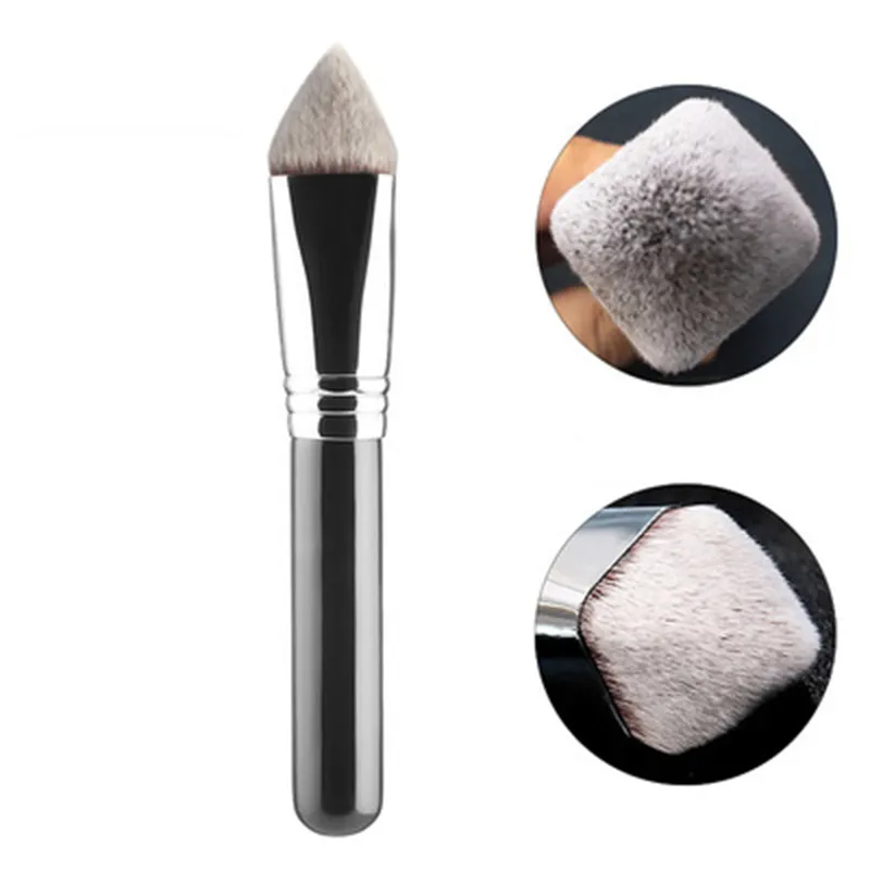 Makeup Kabuki Foundation Brush Luxury Single Pro Large Slant Triangle Square Tapered Vegan Cosmetic Brushes