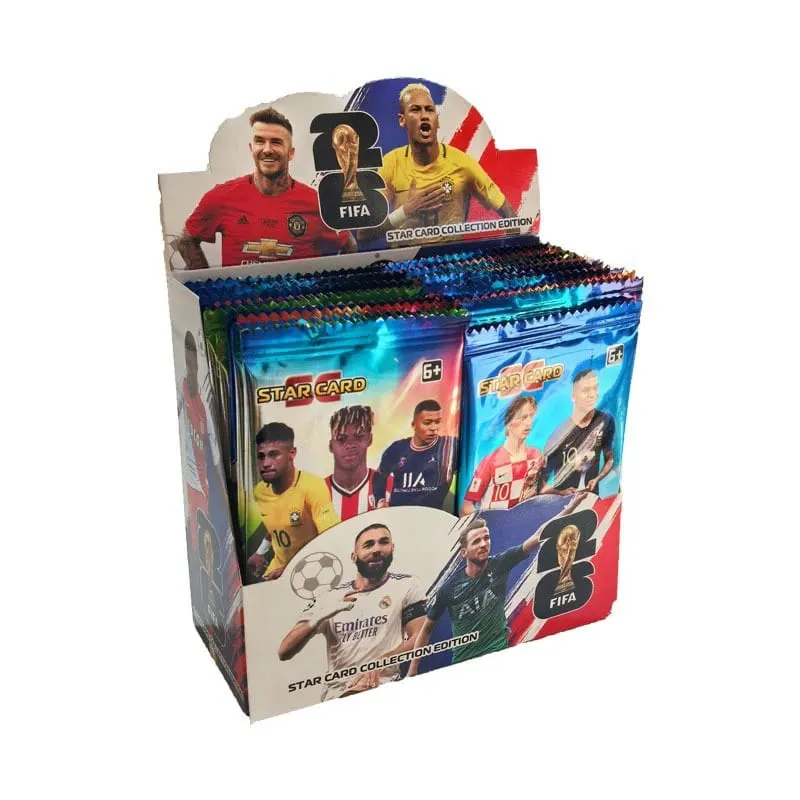 Football Star Trading Cards Box Soccer Player Collection Card Packs Sports Game Cards Fan Souvenir Birthday Gift for Boys — image 2