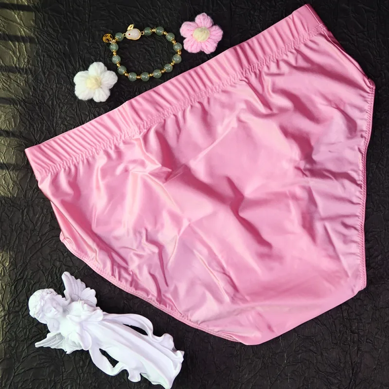 new Mens Briefs Underwear Satin-like Breathable Low-Rise Underpants Male Panties Men's glossy underwear