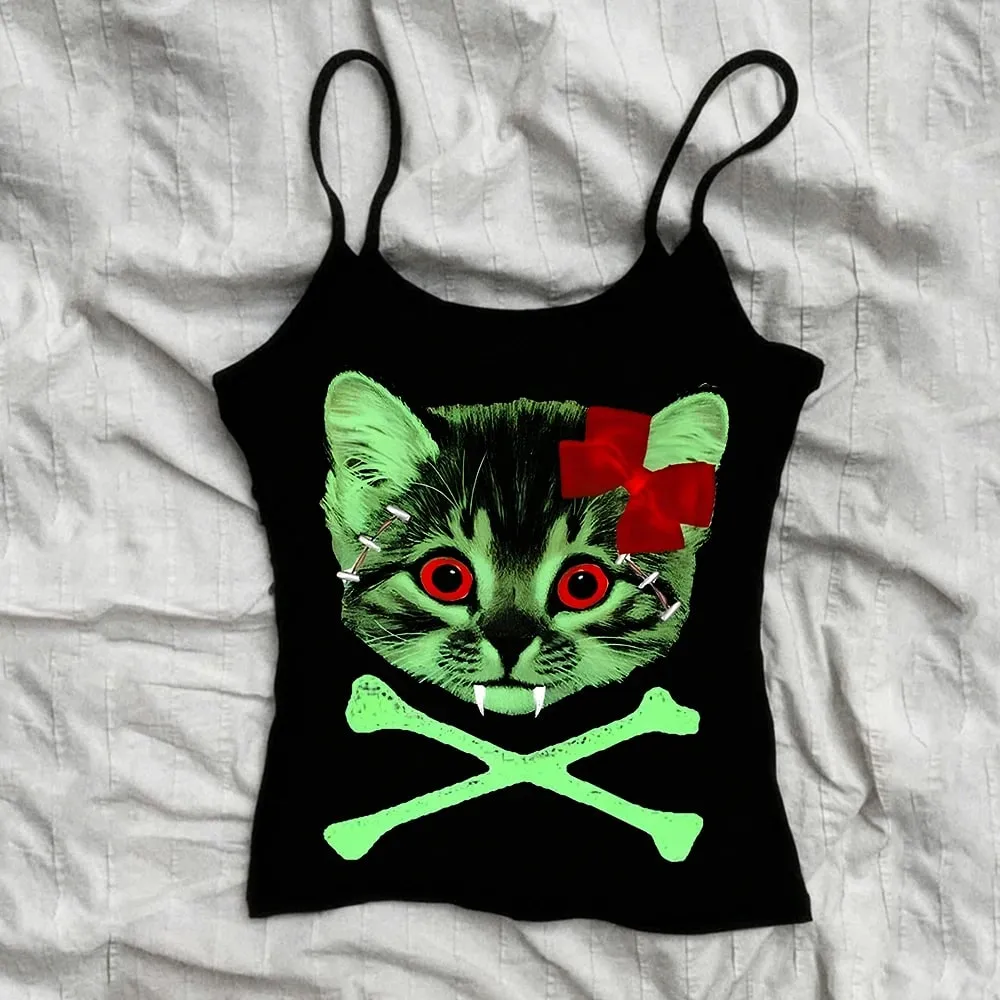 Trashy Y2k 2000s Tops Aesthetic Clothing Harajuku Star Girl Y2k Clothes Women Women's T-shirts Gothic Emo Goth Kpop Kawaii Woman