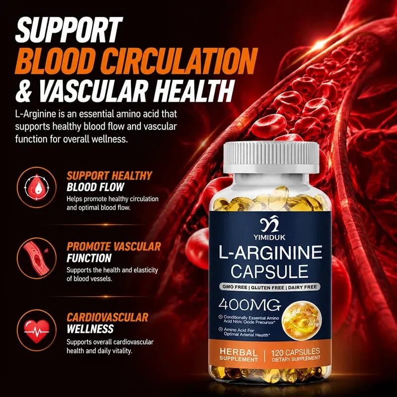 L-Arginine Capsules & L-Citrulline for Reproductive Health Prolong Intimacy Vitality Renewal Blood Circulation Muscle Growth