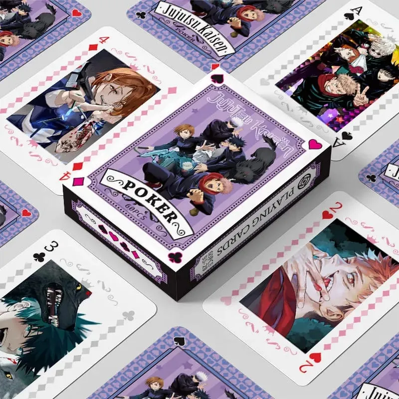 Anime Poker Legetøj Jujutsu Kaisen Brætspilskort Gojo Satoru Itadori Yuji Cosplay Indbundet gave