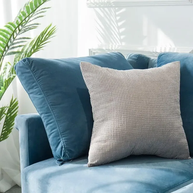 Solid Luxury Square Cushion Cover 30x50/40x40/45x45/50x50cm Soft Decorative Throw Pillow Case for Sofa Car Home