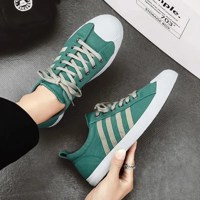 Hot Sale Summer Canvas Sneakers For Men Breathable Men's Casual Shoes Comfortable Low-cut Flat Sneakers Man Vulcanization Shoes